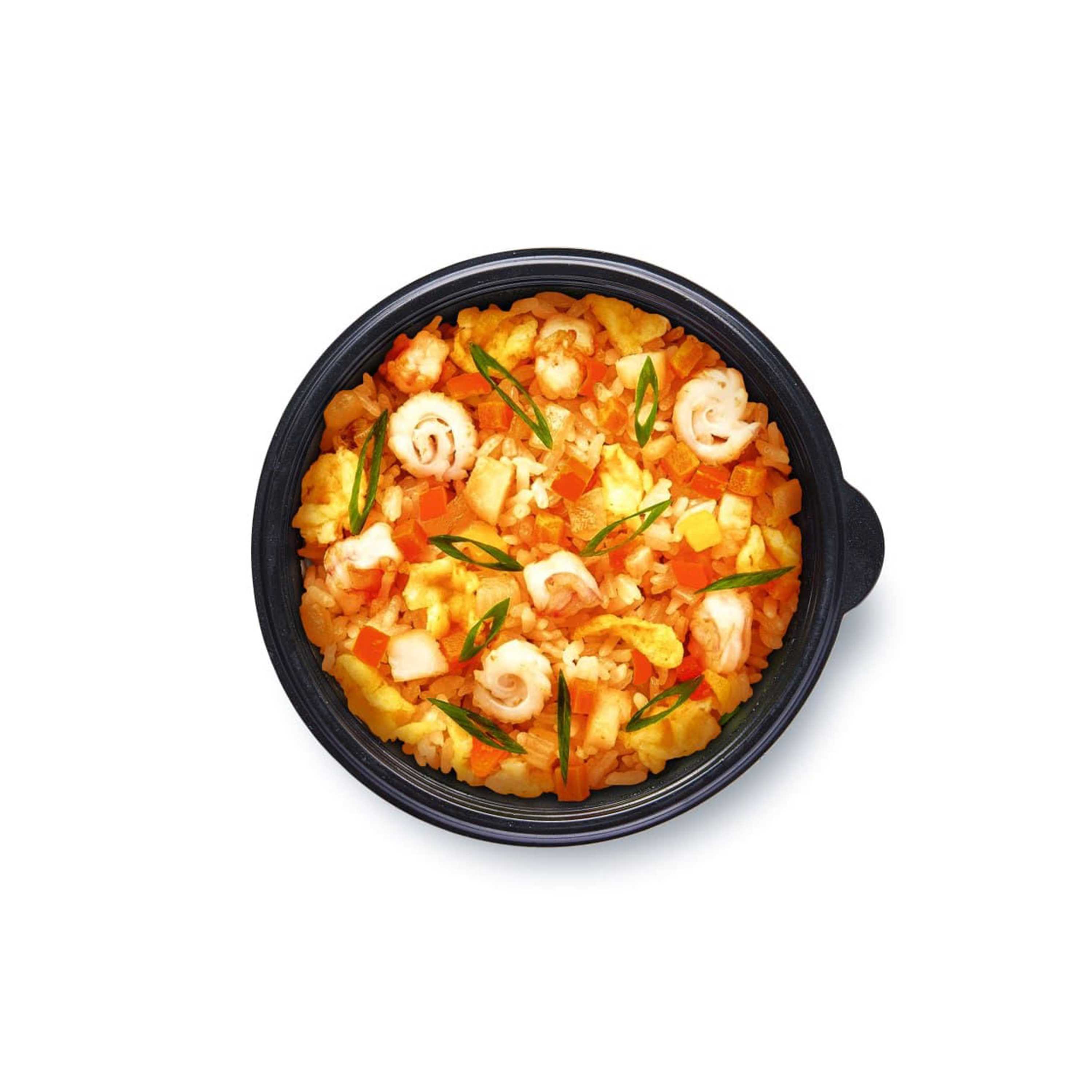 Рис Чесночный рис с креветками