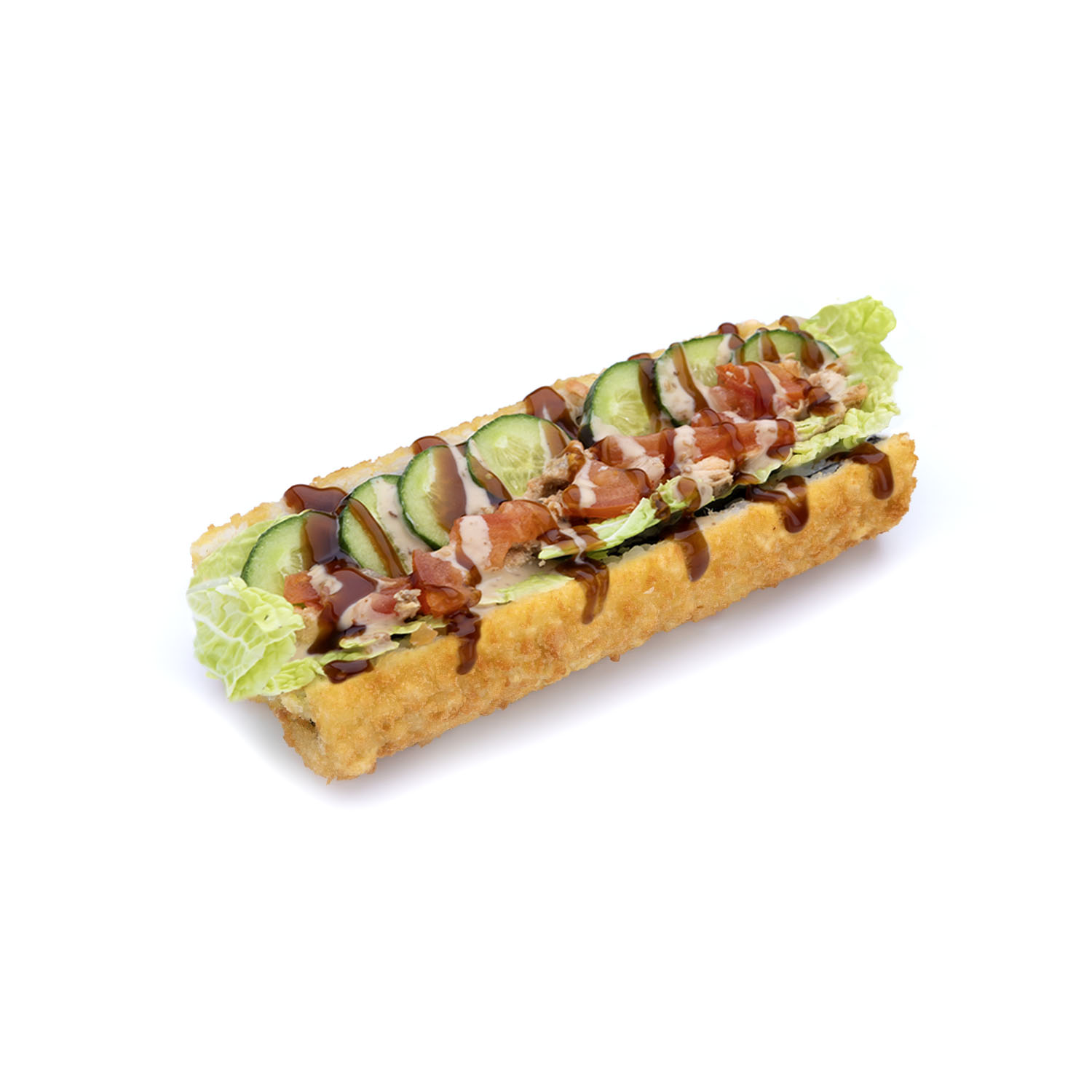 Новинки Хот-дог ролл с лососем терияки